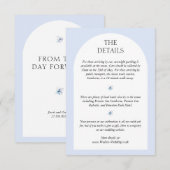 Blue Hydrangea Wedding Invite Details Card Begleitkarte (Vorne/Hinten)