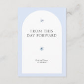 Blue Hydrangea Wedding Invite Details Card Begleitkarte (Rückseite)