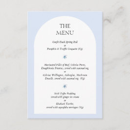 Blue Hydrangea Wedding Invite Menu Card Begleitkarte
