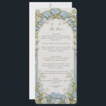 Blue Hydrangea Wedding Menu Card Einladung<br><div class="desc">Mit dieser exquisit gestalteten Hochzeitskarte bringen Sie Ihrem Empfang eine Touch natürlicher Eleganz. Gerahmt von den skulpturierten weißen Blumen und sanftem, grünem Blattwerk zeichne das zarte Bogendesign Inspiration von Gartenhochzeiten und Vintagen botanischen Illustrationen. Die Menüführung ist raffiniert und lesbar, mit eleganter Typografie, die die gehobene, romantische Atmosphäre Ihres Festes verstärkt....</div>
