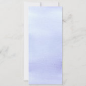 Blue Hydrangea Wedding Menu oder Brautparty Einladung (Rückseite)