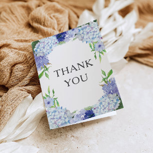 Blue Hydrangea Wedding Personalisiert Dankeschön C Einladung