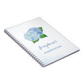 Blue Hydrangea Wedding Planning Notebook Notizblock (Rechte Seite)