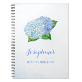 Blue Hydrangea Wedding Planning Notebook Notizblock (Vorderseite)