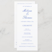 Blue Hydrangea Wedding Program (Vorne/Hinten)