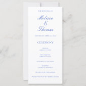 Blue Hydrangea Wedding Program (Vorderseite)