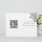 Blue Hydrangea Wedding Program (Stehend Vorderseite)