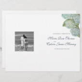 Blue Hydrangea Wedding Program (Vorne/Hinten)
