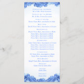 Blue Hydrangea Wedding Program Programm (Rückseite)