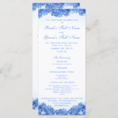 Blue Hydrangea Wedding Program Programm (Vorne/Hinten)