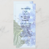 Blue Hydrangea Wedding Program Programm (Vorne/Hinten)