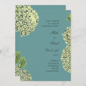 Blue Hydrangea Wedding Program Programm (Vorne/Hinten)