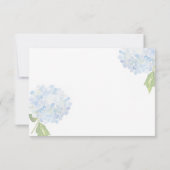Blue Hydrangea Wedding Response Card RSVP Karte (Rückseite)