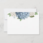 Blue Hydrangea Wedding RSVP Cards Karte (Rückseite)