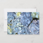 Blue Hydrangea Wedding RSVP Response Card Karte (Rückseite)