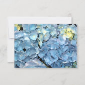 Blue Hydrangea Wedding RSVP Response Card Karte (Rückseite)