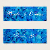 Blue Hydrangea Wedding Vielen Dank Tag Card (Vorne & Hinten)