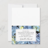 Blue Hydrangea Wedding Wohltätigkeit Fevor Card (Vorderseite)