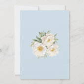 Blue Hydrangea White Floral Garden Baby Dusche Einladung (Rückseite)