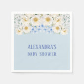 Blue Hydrangea White Floral Garden Baby Dusche Serviette (Vorderseite)