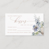 Blue Hydrangea Wie viele Kisses Shower Game Karte (Vorderseite)