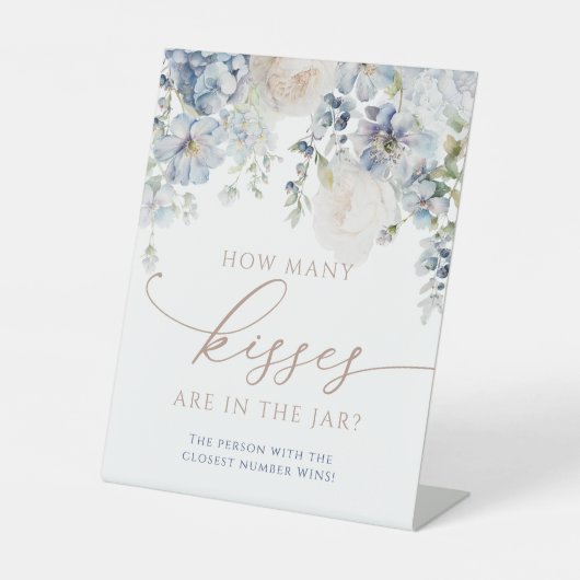 Blue Hydrangea Wie viele Küsse sind im Jar Sockelschild (Vorderseite)