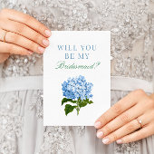 Blue Hydrangea wird meine Bridesmaid-Karte sein Karte