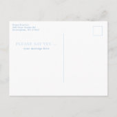 Blue Hydrangea wird meine Trauzeugin sein Postkarte (Rückseite)