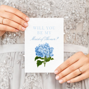 Blue Hydrangea wird meine Trauzeugin sein Postkarte