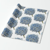 Blue Hydrangea Wrapping Paper Geschenkpapier (Ungerollt)