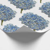 Blue Hydrangea Wrapping Paper Geschenkpapier (Ecke)