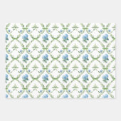 Blue Hydrangea Wrapping Paper Geschenkpapier Set (Vorderseite 3)