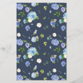 Blue Hydrangea Wreath Es ist eine Einladung für Mä (Rückseite)