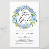 Blue Hydrangea Wreath Es ist eine Einladung für Mä (Vorderseite)