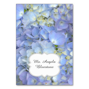 Blue Hydrangea Zentimeta Platzkarten Name Tischnummer