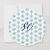 Blue Hydrangeas 80. Überraschung Geburtstagsparty Einladung (Rückseite)