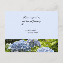 Blue Hydrangeas-Antwortkarte RSVP Karte