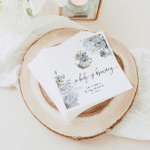 Blue Hydrangeas Baby braut Babydusche Serviette