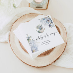 Blue Hydrangeas Baby braut Babydusche Serviette