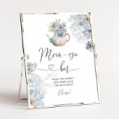Blue Hydrangeas Baby braut Mama-osa Bar Poster