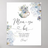 Blue Hydrangeas Baby braut Mama-osa Bar Poster (Vorne)