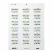 Blue Hydrangeas Baby Dusche Rücksendeadresse Adressaufkleber (Vorne)