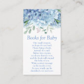Blue Hydrangeas Baby Showbücher für Baby Begleitkarte (Vorderseite)