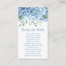 Blue Hydrangeas Baby Showbücher für Baby Begleitkarte