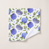 Blue Hydrangeas Badhandtuch Set (Waschlappen)