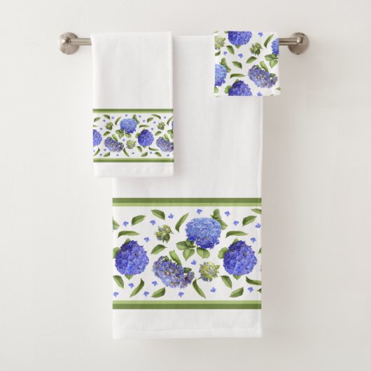 Blue Hydrangeas Badhandtuch Set (Insitu)