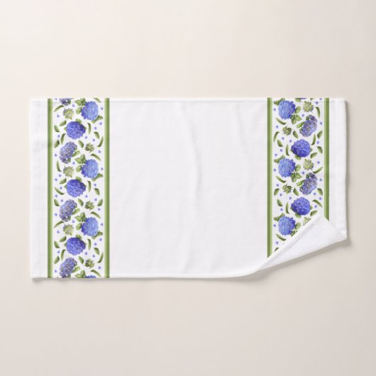 Blue Hydrangeas Badhandtuch Set (Handtuch)