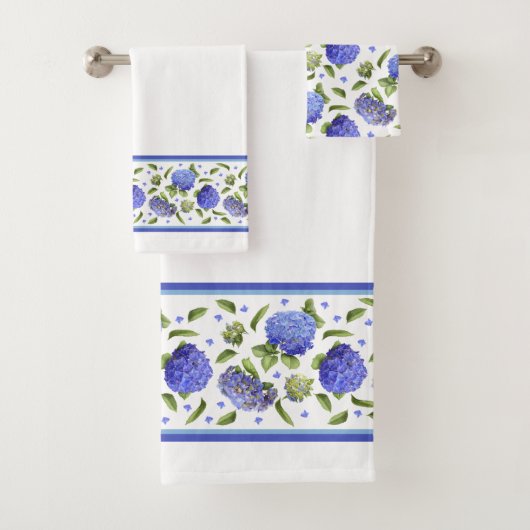 Blue Hydrangeas Badhandtuch Set (Insitu)