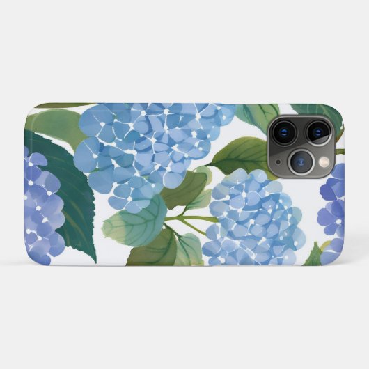 Blue Hydrangeas | Beautiful Floral Bush Case-Mate iPhone Hülle (Rückseite (Horizontal))