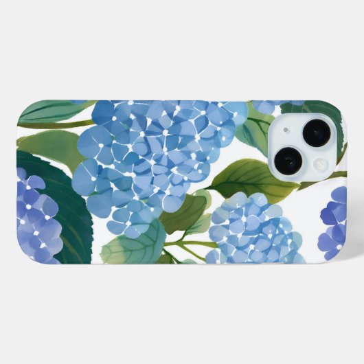 Blue Hydrangeas | Beautiful Floral Bush Case-Mate iPhone Hülle (Rückseite (Horizontal))